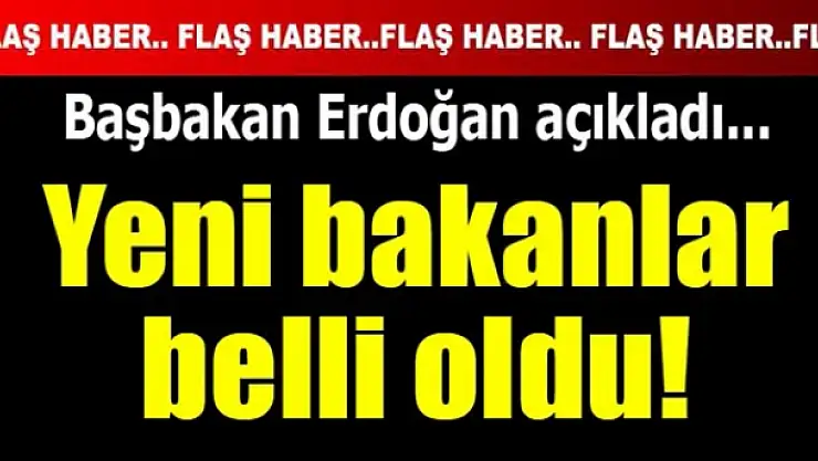 Erdoğan yeni kabineyi açıkladı