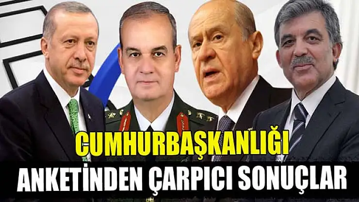 Cumhurbaşkanlığı anketinden çarpıcı sonuçlar