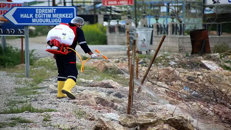 Edremit'te İlaçlama Çalışmaları Başladı