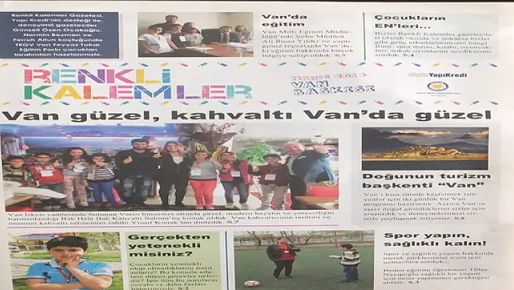 Renkli Kalemler Dergisi Van Sayısı Çıktı