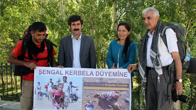 Şengal için 120 kilometre yürüdüler