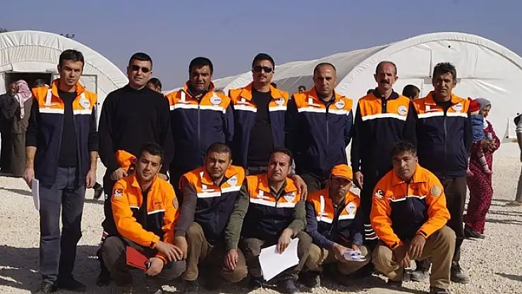 Van AFAD ekipleri Suruç'ta 