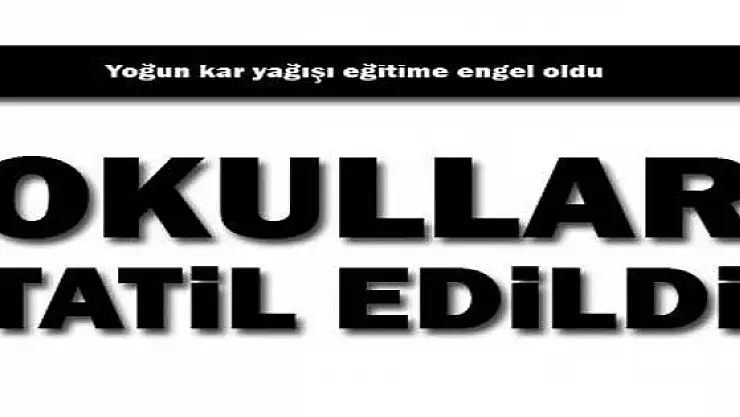 Özalp'ta Okullar Tatil Edildi