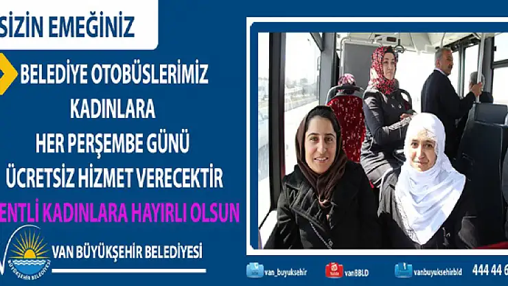 Belediye Otobüsleri Kadınlara Ücretsiz
