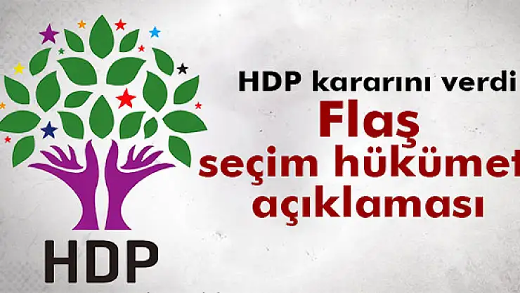 HDP: 'Seçim hükümetinden kaçınmayacağız'