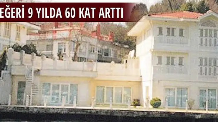 Erbakanın yalısı 60 milyona satılık