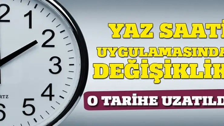 Yaz saati süresi uzatılıyor