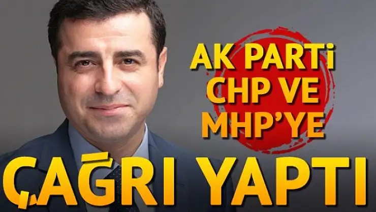 Selahattin Demirtaş: AK Parti, CHP ve MHP'ye sesleniyorum...