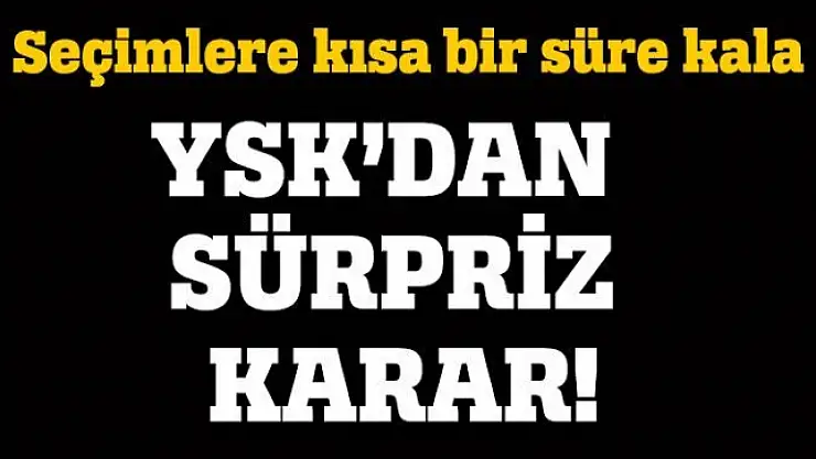 YSK kararını verdi! 'O sandıklar...'