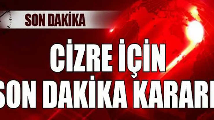 Cizre'de 3 mahalledeki 93 sandığın yerleri değiştirildi