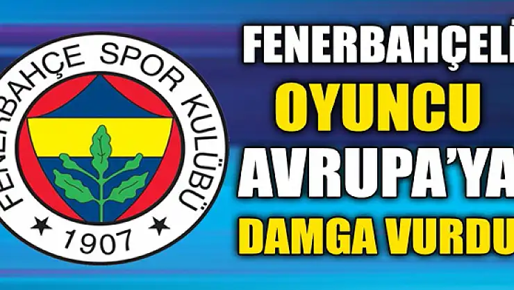 Fenerbahçeli oyuncu Avrupa'ya damga vurdu!
