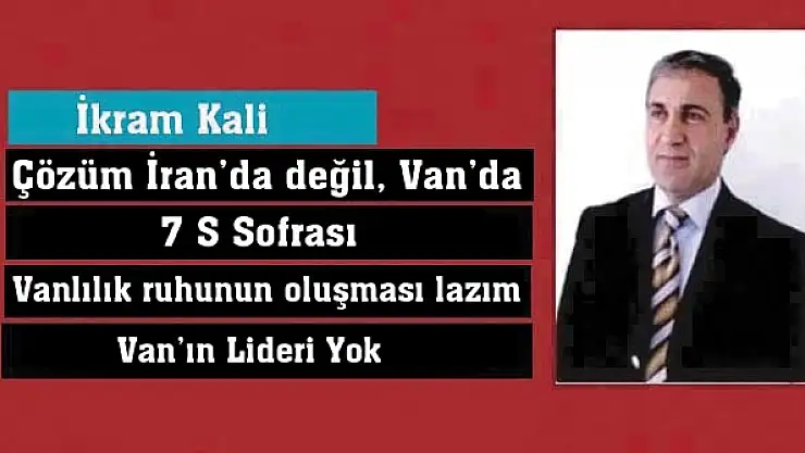 Çözüm İranda değil, Vanda