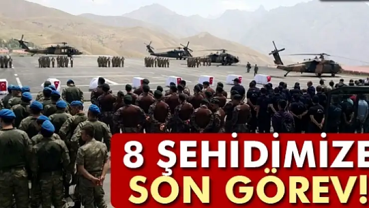 Hakkari şehitlerine uğurlama töreni