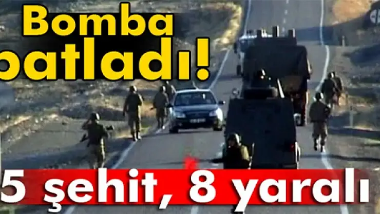 Şırnakta askeri aracın geçişi sırasında patlama: 5 şehit, 8 yaralı