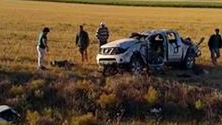 Suriyeli işçileri taşıyan kamyonet takla attı