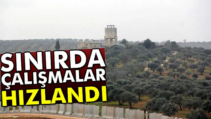 Suriye sınırındaki beton duvar çalışmaları hızlandı