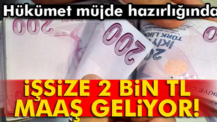 İşsize 2 bin TL maaş geliyor