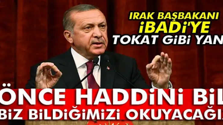 Erdoğan'dan Irak Başbakanı İbadi'ye tokat gibi yanıt