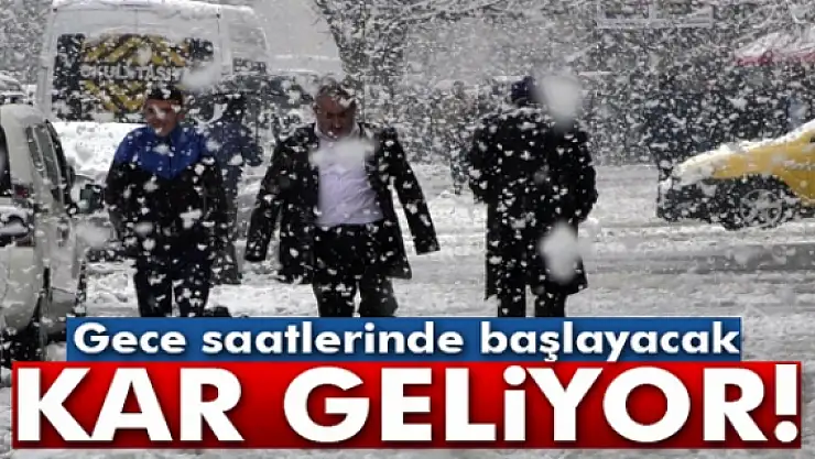 Meteoroloji'den kar uyarısı! Gece saatlerinde başlayacak