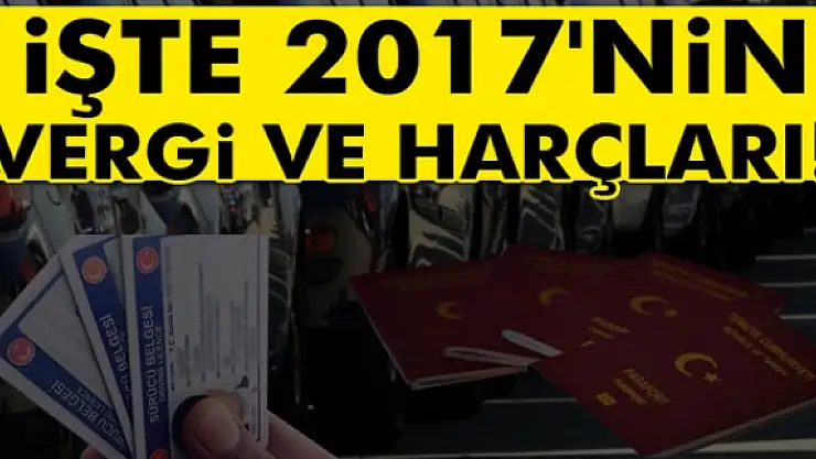 2017'nin vergi ve harçları