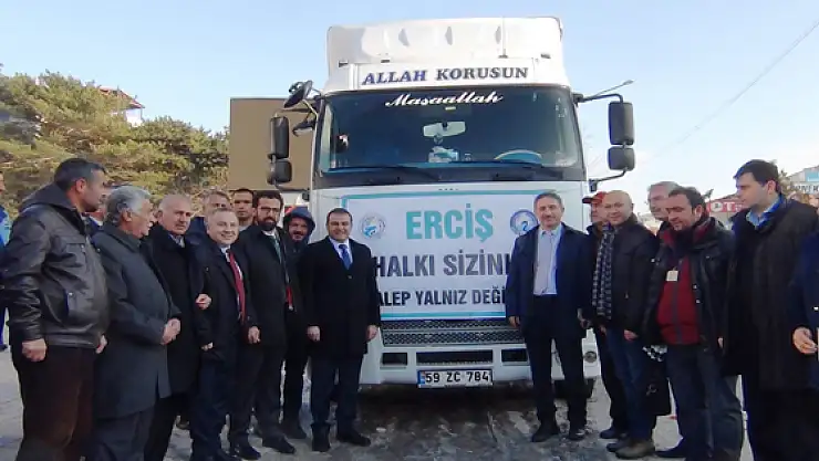 Erciş'ten Halep'e Yardım Gönderildi