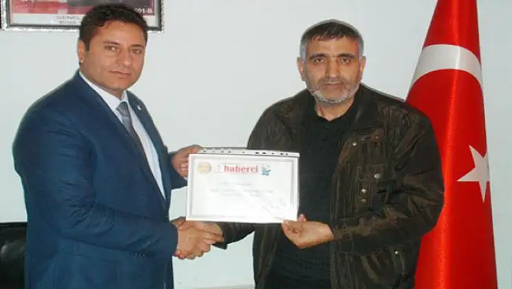 Başkan Yıldırımçakar'a başarı belgesi