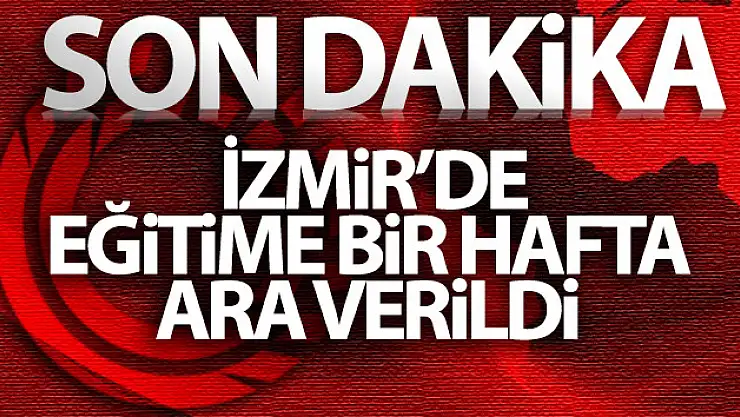 Milli Eğitim Bakanı Selçuk, 'İl genelinde eğitime bir hafta süreyle ara verme kararı aldık'