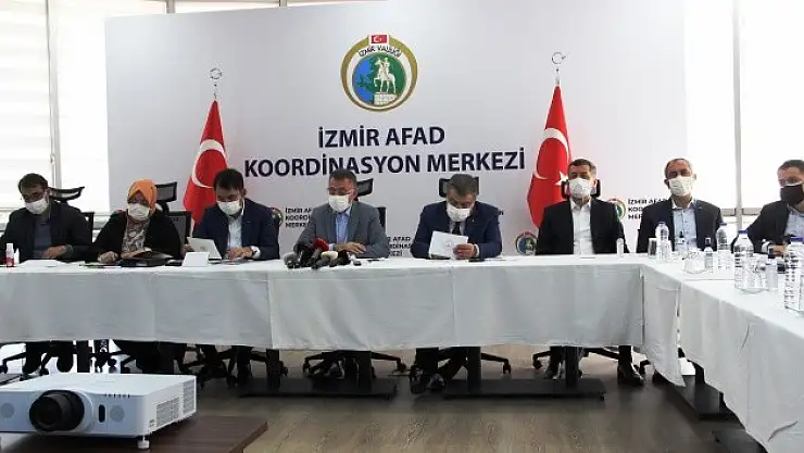 Cumhurbaşkanı Yardımcısı Oktay ve Bakan Koca depremle ilgili son bilgileri paylaştı