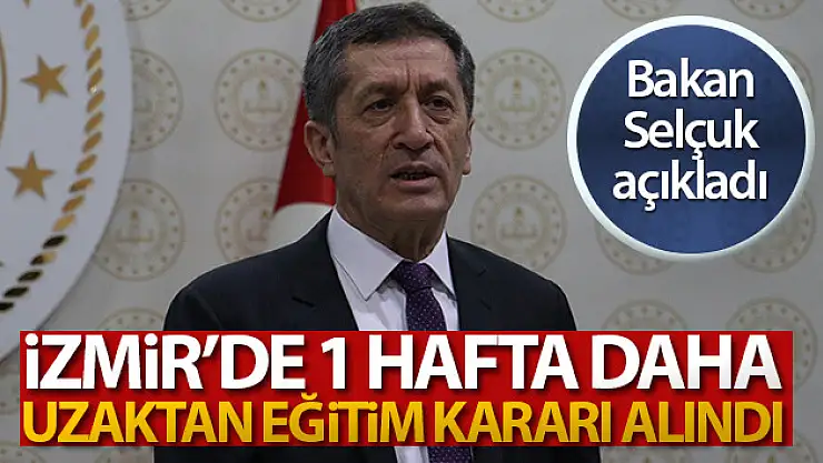 İzmir'de 1 hafta daha uzaktan eğitim kararı alındı
