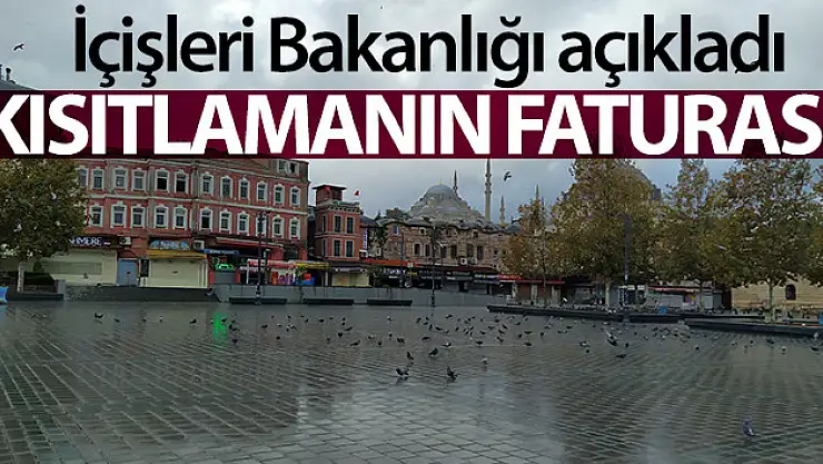 İçişleri Bakanlığı: 'Kısıtlama kararına uymayan toplam 9 bin 583 kişiye işlem yapılmıştır'