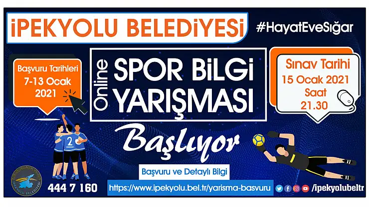 İpekyolu Belediyesi'nden online spor bilgi yarışması