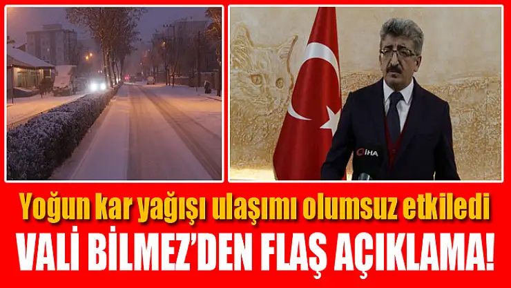 Yoğun kar yağışı ulaşımı olumsuz etkiledi