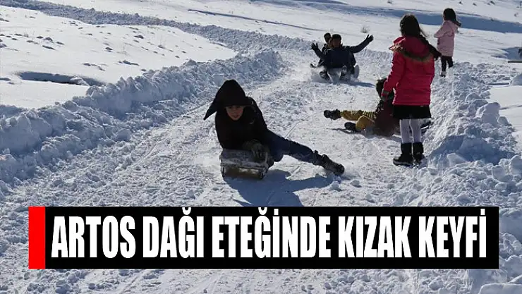 Artos Dağı eteğinde kızak keyfi