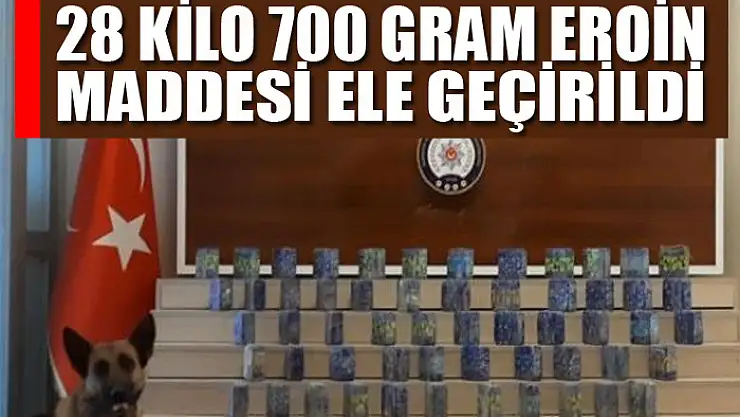 Van'da 28 kilo 700 gram eroin maddesi ele geçirildi