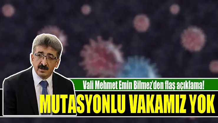 Vali Bilmez: Van'da mutasyonlu vakamız yok