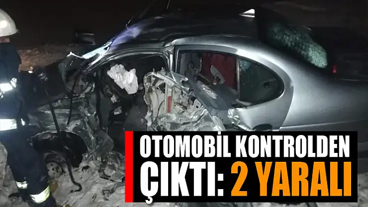 Otomobil kontrolden çıktı: 2 yaralı