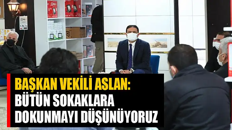 Başkan Vekili Aslan: 'Bütün sokaklara dokunmayı düşünüyoruz'