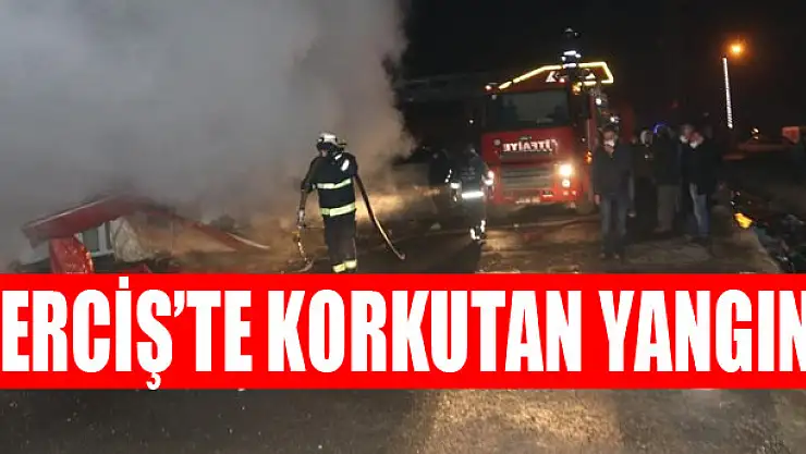 Erciş'te korkutan yangın