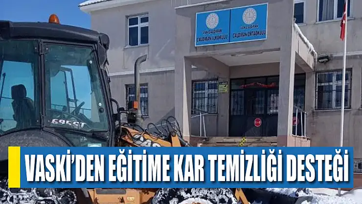 VASKİ'den eğitime kar temizliği desteği