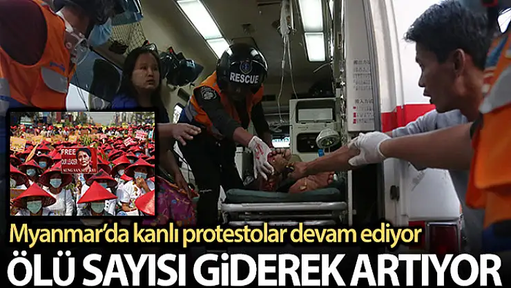 BM: 'Myanmar'daki protestolarda en az 18 kişi öldürüldü'