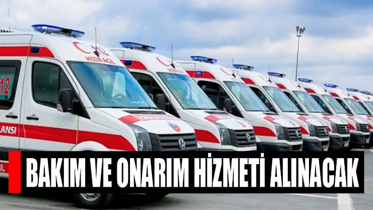 Bakım ve onarım hizmeti alınacak