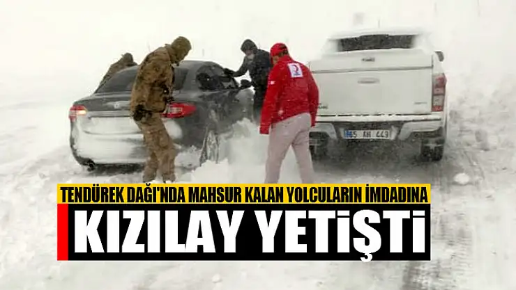 Tendürek Dağı'nda mahsur kalan yolcuların imdadına Kızılay yetişti