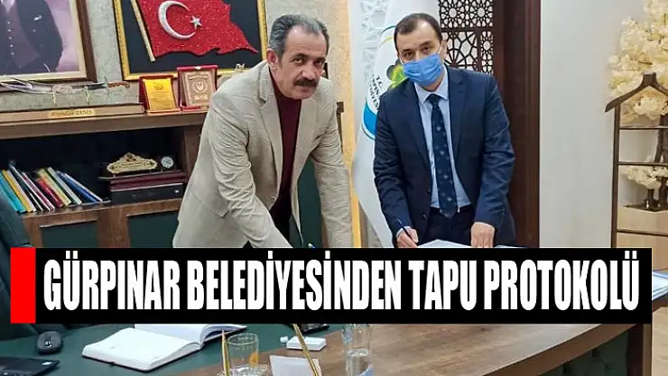 Gürpınar Belediyesinden tapu protokolü