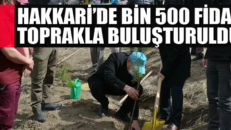 Hakkari'de bin 500 fidan toprakla buluşturuldu