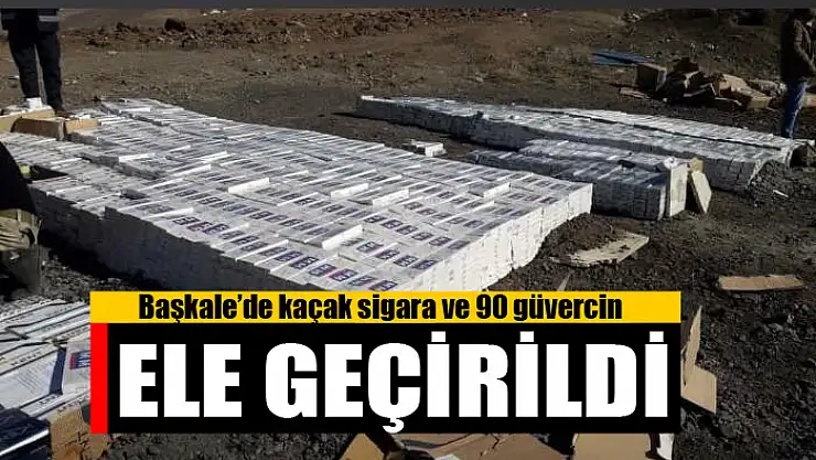 Başkale'de kaçak sigara ve 90 güvercin ele geçirildi