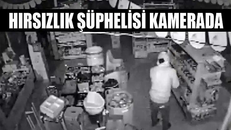Hırsızlık şüphelisi kamerada