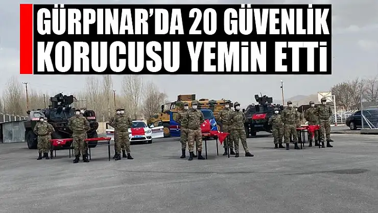 Gürpınar'da 20 güvenlik korucusu yemin etti