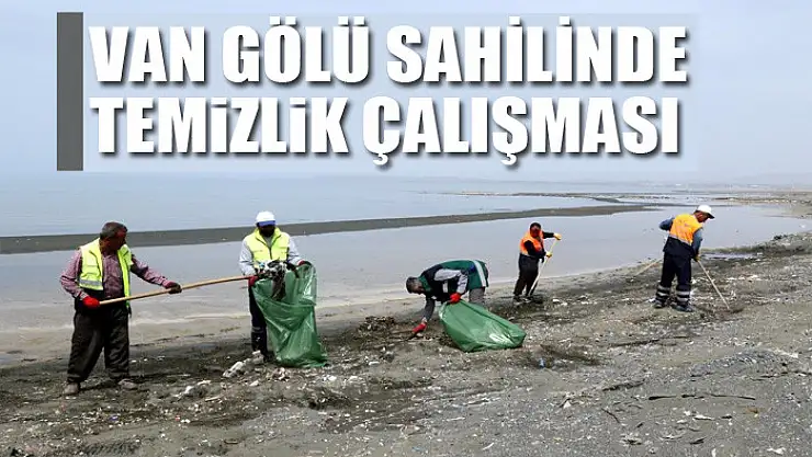Van Gölü sahilinde temizlik çalışması