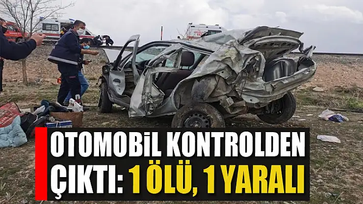 Otomobil kontrolden çıktı: 1 ölü, 1 yaralı