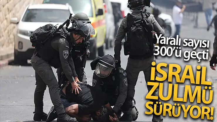 İsrail güçleri, Mescid-i Aksa'da Filistinlilere müdahalesini sürdürüyor
